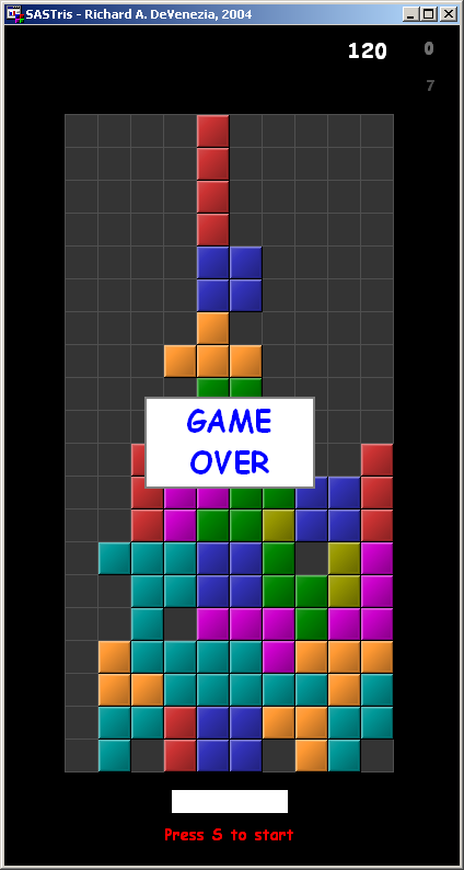 SAS/AF: Tetris Game